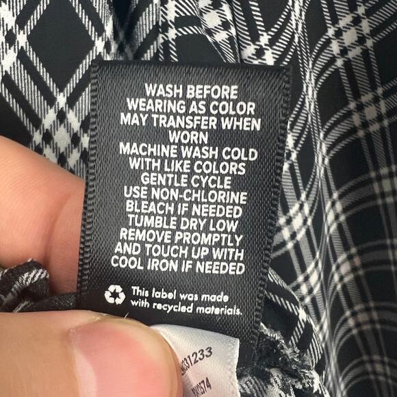 Torrid Womens 1X Career Office Academia Preppy Plaid Long Sleeve Surplice Blouse - Picture 9 of 12